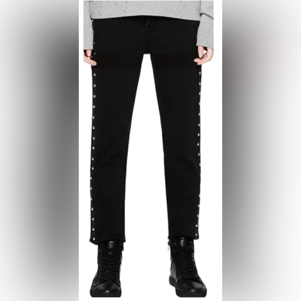ZADIG & VOLTAIRE ELIOS SPIKES BOYFRIEND JEANS, STUDDED